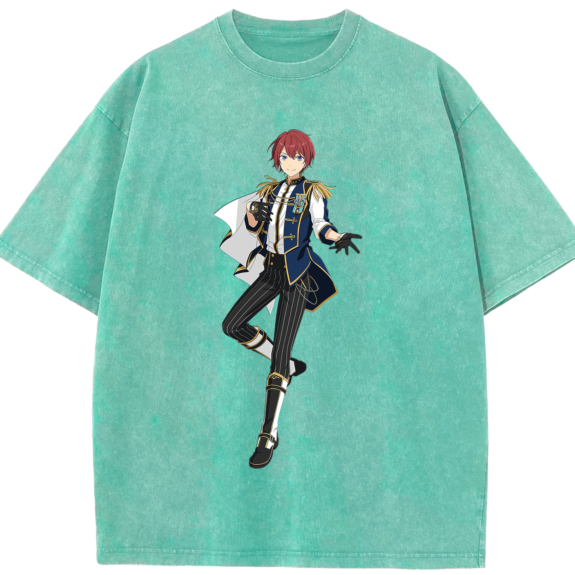 （画像用） あんさんぶるスターズ! Ensemble Stars 綿100% ヴィンテージ風 半袖Tシャツ（フロントプリント）